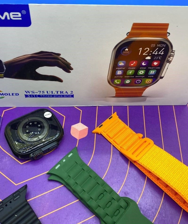 *ساعت هوشمند مدل Wisme ws 75 ultra 2 * دارای ۳ بند*