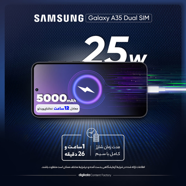 گوشی موبایل سامسونگ مدل Galaxy A35 دو سیم کارت ظرفیت 128 گیگابایت رم 8 گیگابایت - ویتنام