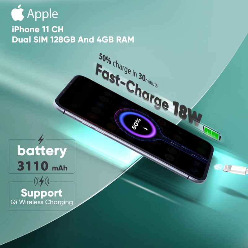 گوشی موبایل اپل مدل iPhone 11 CH دو سیم کارت ظرفیت 128 گیگابایت و رم 4 گیگابایت