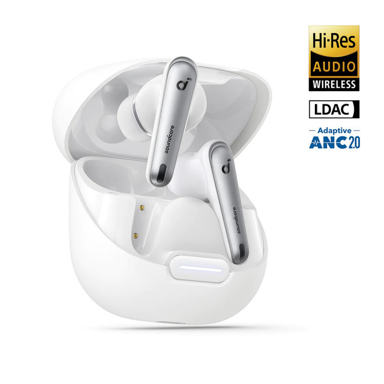 هدفون بلوتوثی انکر مدل Soundcore Liberty 4 NC با نویز کنسلینگ فعال (ANC)، درگاه شارژ USB Type-C، پشتیبانی از فرمان لمسی، مقاوم در برابر پاشش آب