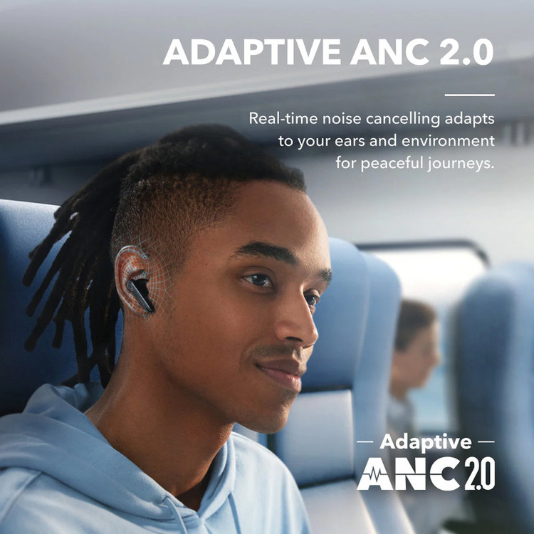هدفون بلوتوثی انکر مدل Soundcore Liberty 4 NC با نویز کنسلینگ فعال (ANC)، درگاه شارژ USB Type-C، پشتیبانی از فرمان لمسی، مقاوم در برابر پاشش آب