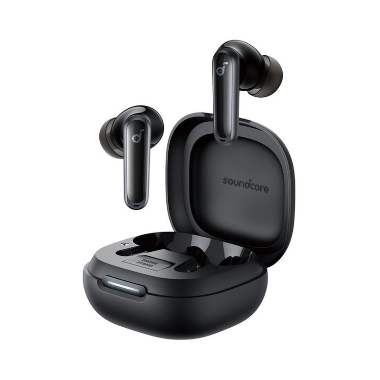 هدفون بلوتوثی انکر مدل Soundcore P40i با نویز کنسلینگ فعال (ANC)، نویز کنسلینگ (ENC)، درگاه شارژ USB Type-C، دارای 6 میکروفون داخلی با بهرهگیری از هوش مصنوعی، پشتیبانی از فرمان لمسی، مقاوم در برابر آب