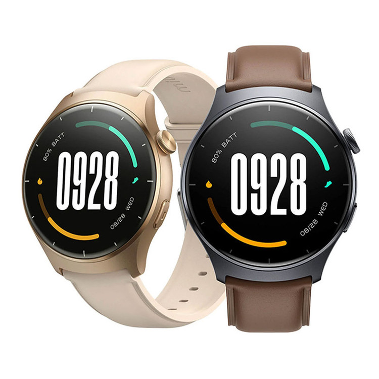 ساعت هوشمند میبرو مدل Watch Lite 3 مناسب برای ورزش، روزمره، رسمی، دارای قابلیتهای صفحه نمایش رنگی و لمسی، قابلیت مکالمه از طریق بلوتوث، بند چرم، فرم صفحه دایره