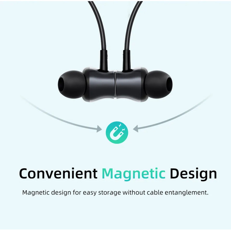 هدفون بلوتوثی گردنی QCY مدل C2 با قابلیت حذف نویز محیطی (ENC)، درگاه شارژ USB Type-C، با قابلیت شارژ سریع، مقاوم در برابر رطوبت و عرق (IPX4)