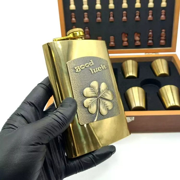 هیپفلاسک (قمقمه جیبی) 4شات طرح خوش شانش کد a530553