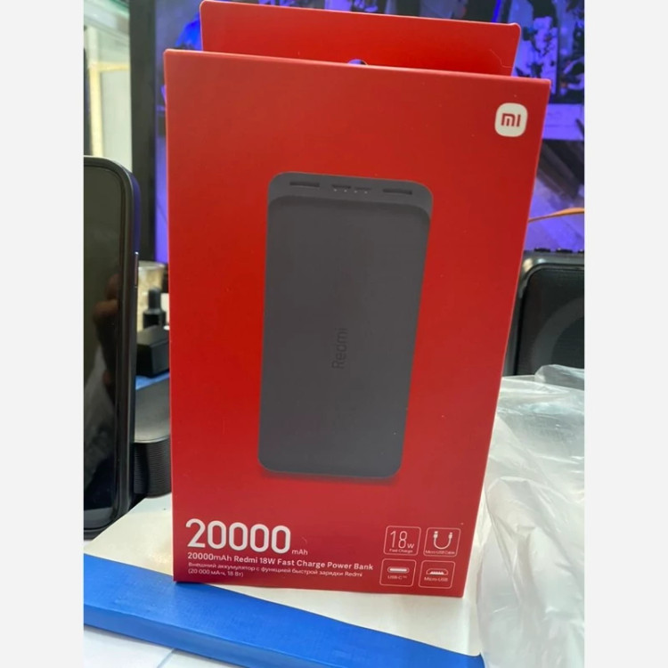 پاوربانک شیائومی20 هزار واقعی سه سر فست شارژ (Xiaomi) مدل Redmi با ظرفیت 20000mAh