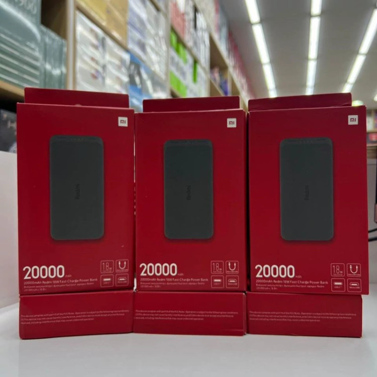 پاور بانک شیائومی(تضمین قیمت و کیفیت) فست شارژ (Xiaomi) مدل Redmi با ظرفیت 20000mAh واقعی
