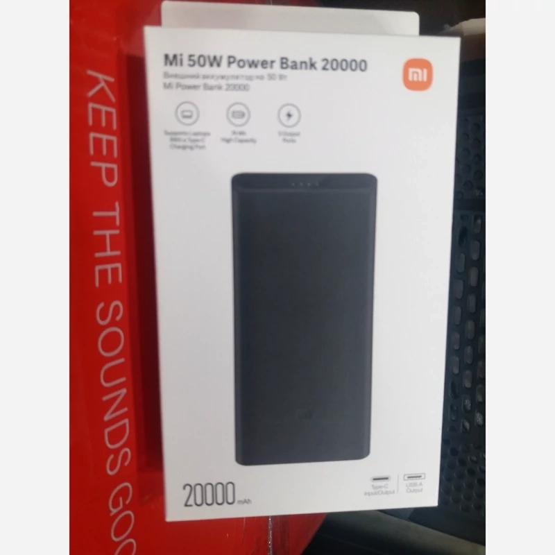 پاوربانک شیائومی 50 وات با ظرفیت 20000 میلی آمپر واقعی MI 50W Power Bank 20000
