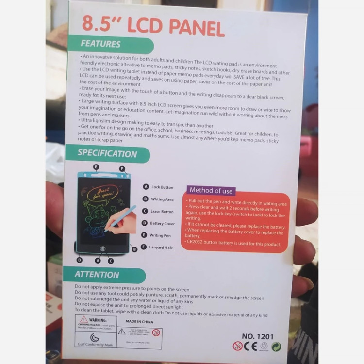 تبلت جادویی اصلی اورجینال صفحه رنگی 8.5 اینچ کیفیت عالی تبلت نقاشی کودکان و دانش آموزان