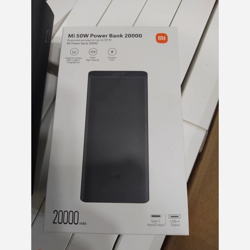 پاوربانک شیائومی 50 وات با ظرفیت 20000 میلی آمپر واقعی MI 50W Power Bank 20000