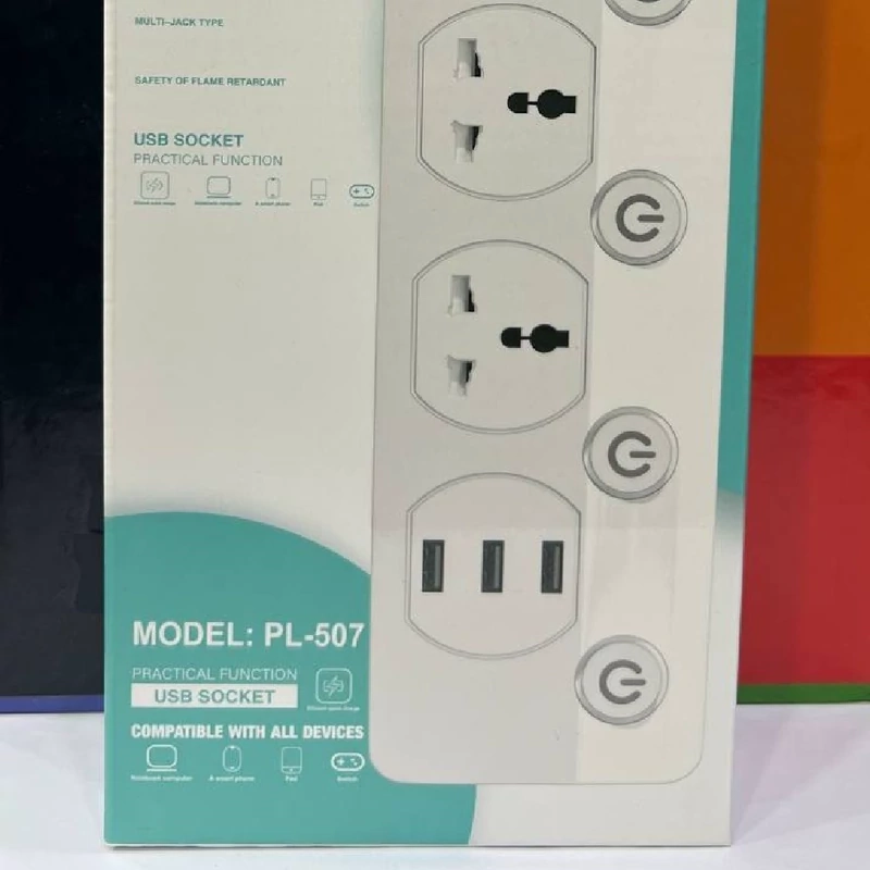سه راهی چند راهی سیار برق پورت USB شارژ TREQA PL-507 برند معتبر و کیفیت عالی