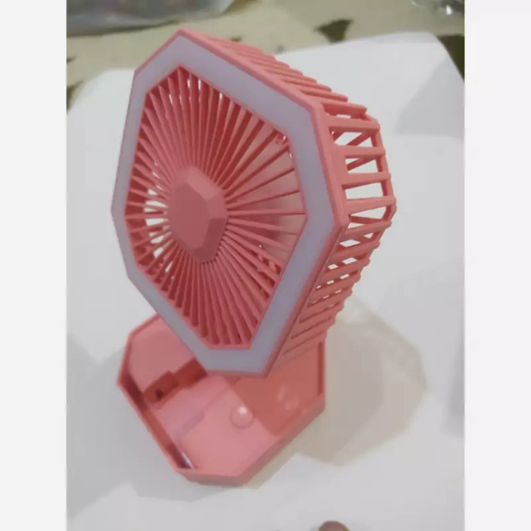 پنکه رومیزی شارژی چراغدار جمع شونده