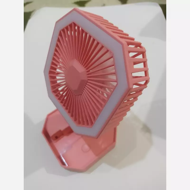 پنکه رومیزی شارژی چراغدار جمع شونده