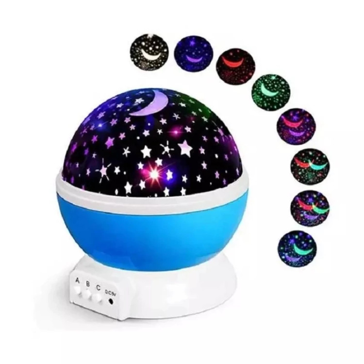 چراغ خواب کودک و شب خواب ماه و ستاره استار مستر مدل 360 درجه رنگبندی