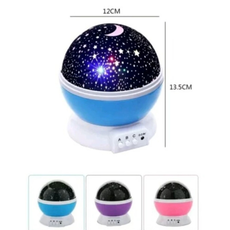 چراغ خواب کودک و شب خواب ماه و ستاره استار مستر مدل 360 درجه رنگبندی