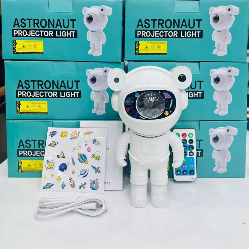چراغ خواب فضانورد اسپیکر دار کهکشانی مدل Astronaut ایستاده