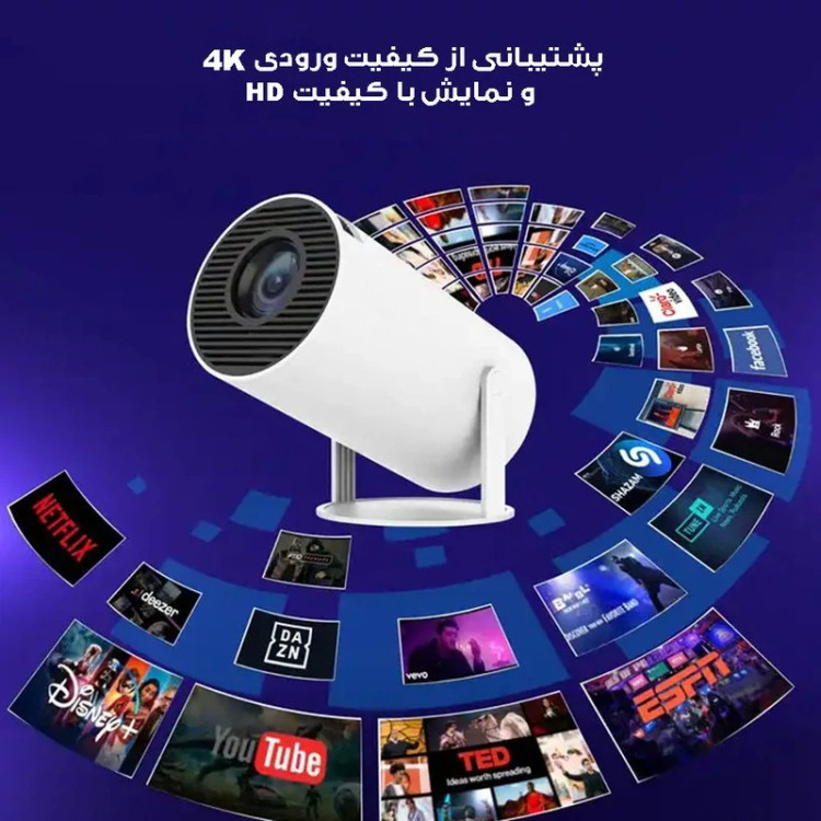 ویدئو پروژکتور هوشمند اندرویدی مدل HY300