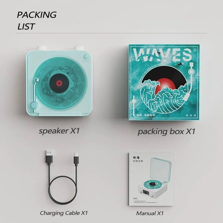 اسپیکر بلوتوثی گرامافونی رقص نور دار مدل Waves