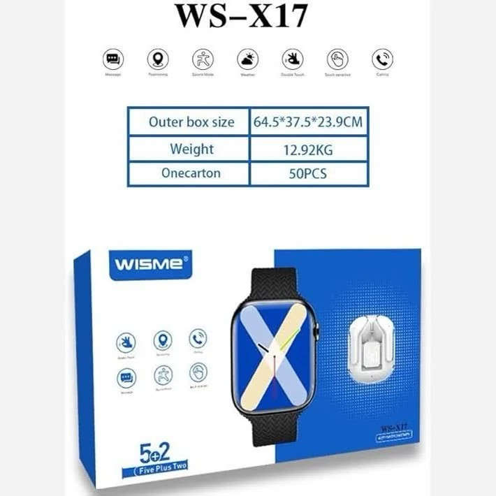 ساعت هوشمندWISME-X17 پنج بند به همراه ایرپاد
