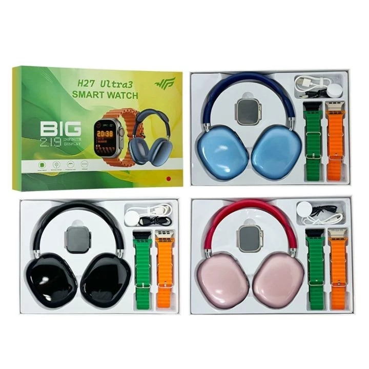 ساعت هوشمند H27 ULTRA3 به همراه هدفون طرح P9