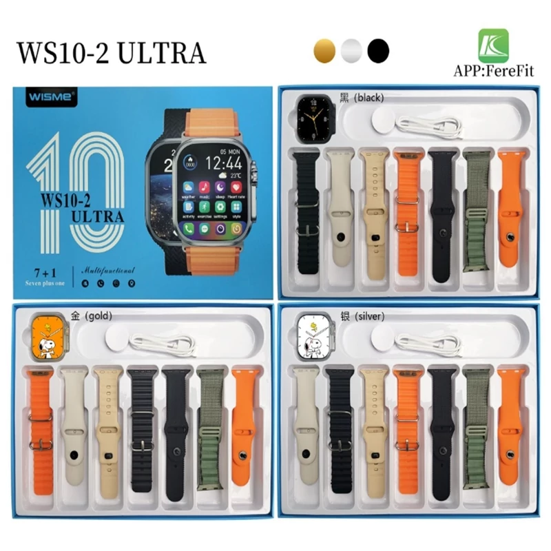 ساعت هوشمند اولترا Wisme WS10-2 دارای 7 بند