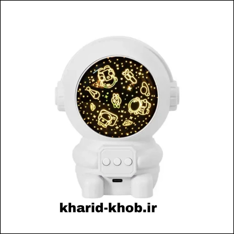 شبخواب فضا نورد کودک با طراحی بسیار جذاب و دوستداشتنی موزیکال با تغذیه باتری و usb