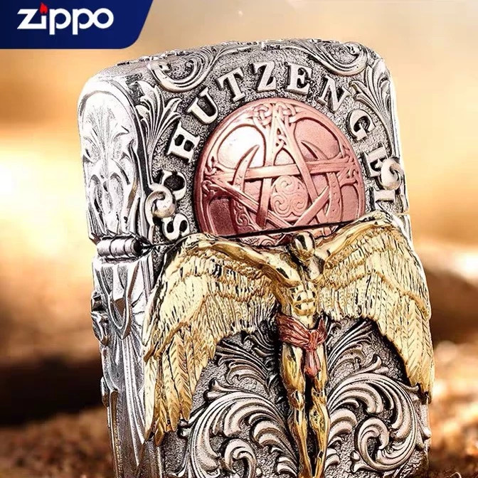 فندک زیپو کاستوم،طرح فرشته محافظ zippo