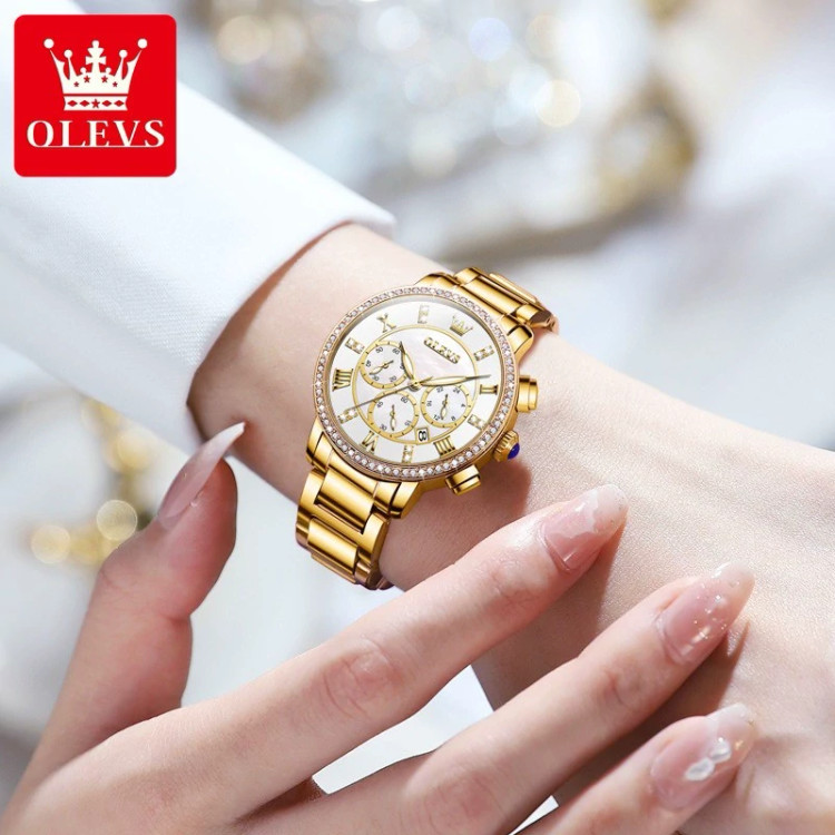 ساعت مچی زنانه برند اورجینال الوز olevs 9976