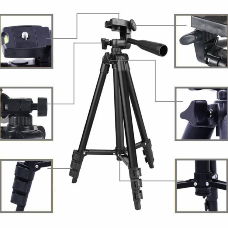 پایه گوشی و دوربین 3120 و 3110 تریپاد tripod(سه پایه نگهدارنده گوشی موبایل فیلم برداری عکاسی همسفر منوپاد طرح و مدل)