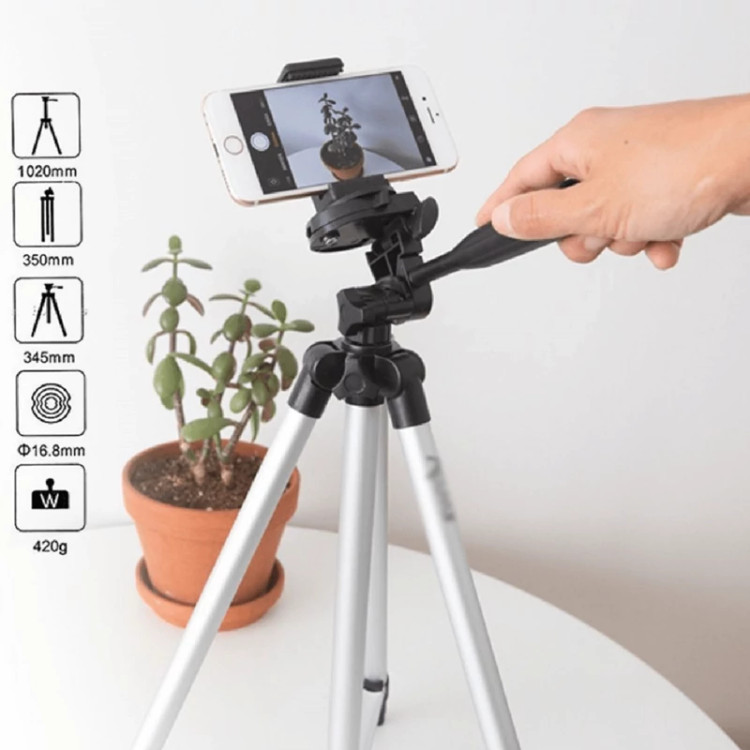 سه پایه گوشی و دوربین 3120 و 3110 تریپاد tripod(پایه نگهدارنده دوربین موبایل فیلم برداری عکاسی همسفر منوپاد طرح و مدل)