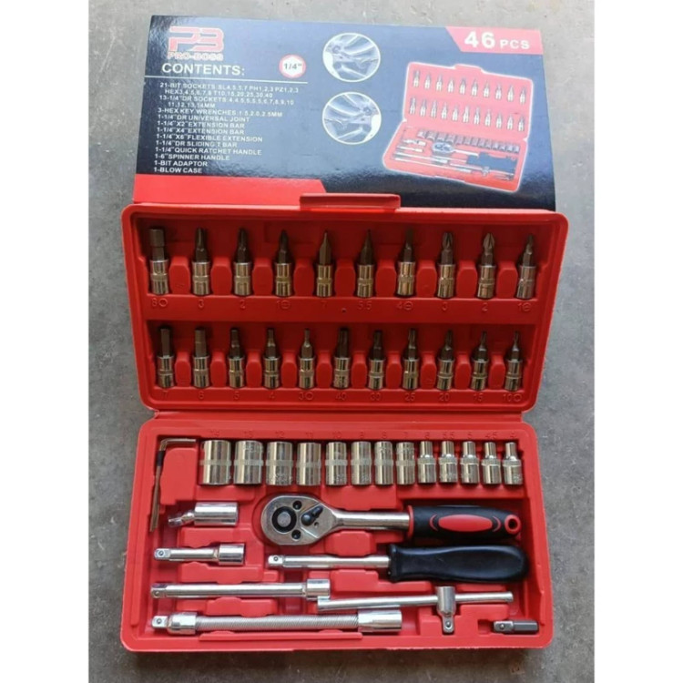 جعبه بکس 46 پارچه skt و پرو باس و کریتور و میلواکی یک چهارم خرید عمده ابزار برقی و ابزار دستی از بندر گناوه و جعبه بکس