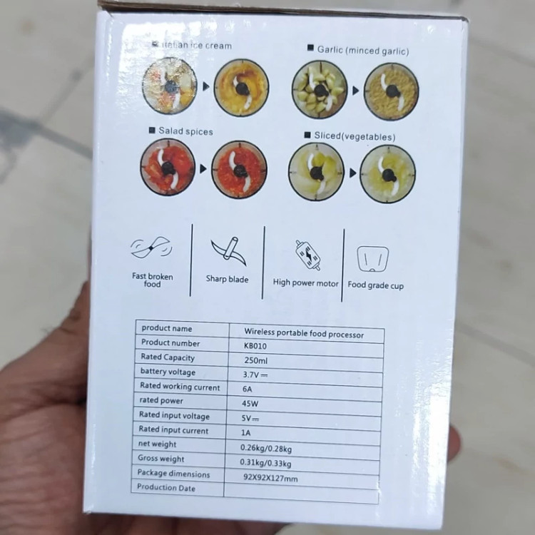خردکن شارژی مینی ( خرید عمده و تکی مخلوط کن گناوه مارکت )1