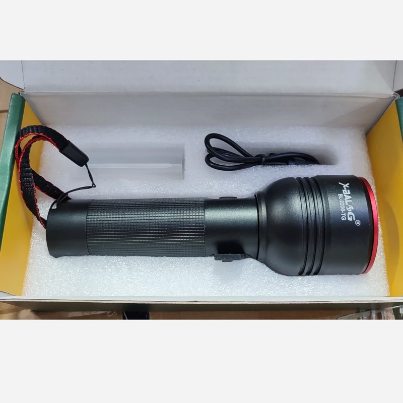 چراغ قوه دستی ایکس بالوگ مدل X-Balog BL-2208-TG ( خرید عمده و تکی چراغ قوه شارژی گناوه مارکت )