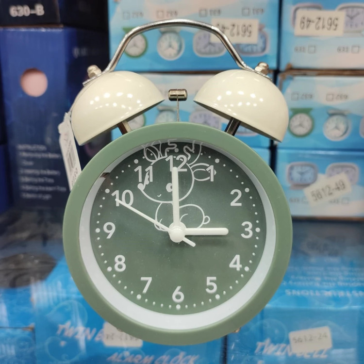 ساعت رومیزی آرامگرد فانتزی زنگدار چراغدار آرام گرد ( زنگ دار ) ( خرید عمده و تک ساعت رومیزی گناوه مارکت )12