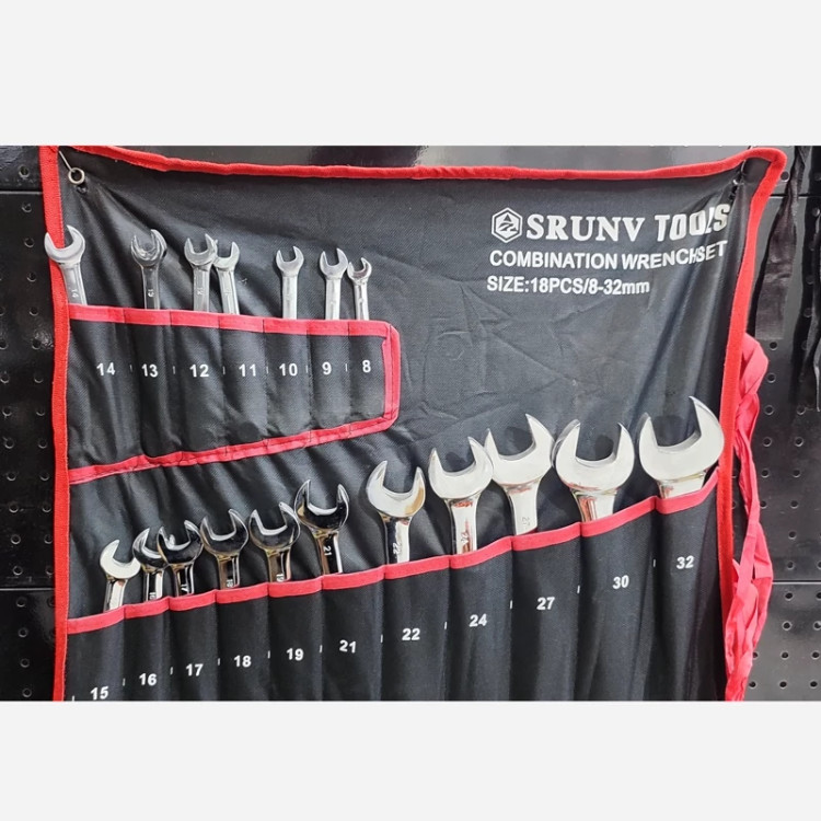 ست آچار 20 پارچه یکسر تخت یکسر رینگی اسرون Srunv اصلی 5 سال ضمانت ( خرید عمده و عکی گناوه مارکت )