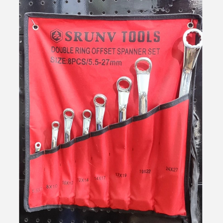 ست آچار 20 پارچه یکسر تخت یکسر رینگی اسرون Srunv اصلی 5 سال ضمانت ( خرید عمده و عکی گناوه مارکت )