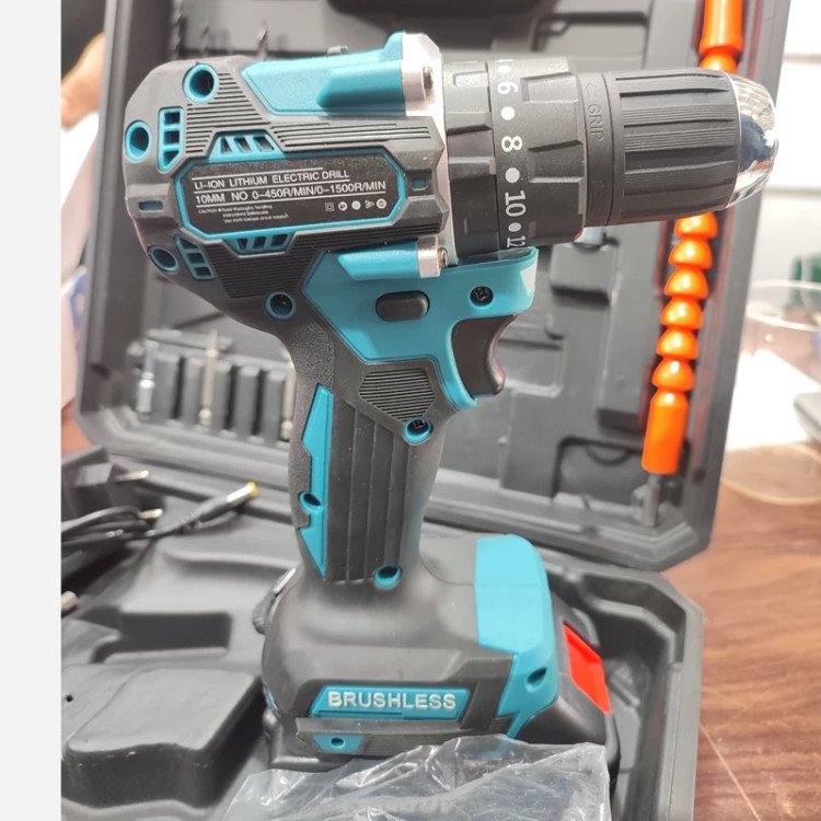 دریل شارژی ماکیتا 88 ولت ماکیتا براشلس چکشی (طرح ماکیتا makita ست دریل ( خرید عمده و تکی ابزار برقی گناوه مارکت )
