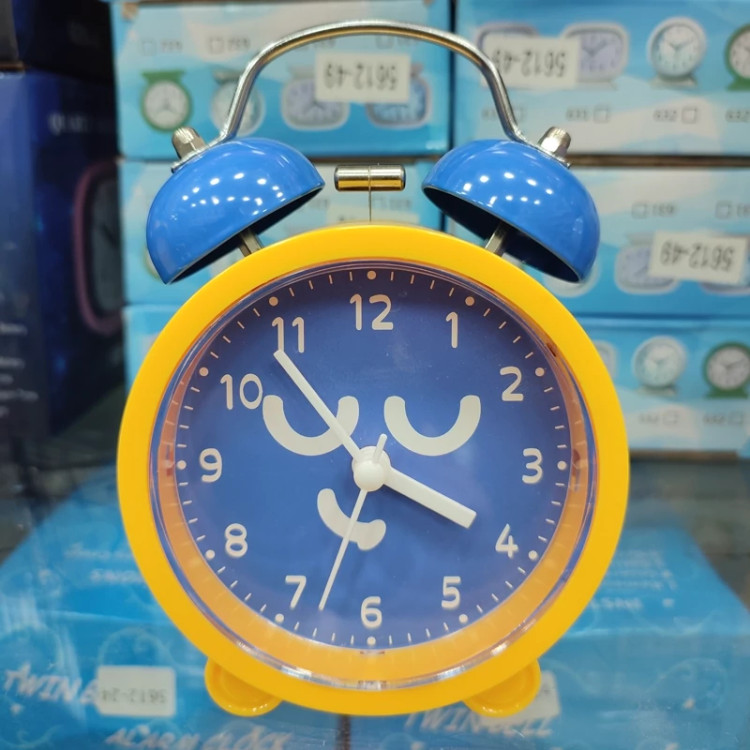 ساعت رومیزی آرامگرد فانتزی زنگدار چراغدار آرام گرد ( زنگ دار ) ( خرید عمده و تک ساعت رومیزی گناوه مارکت )7