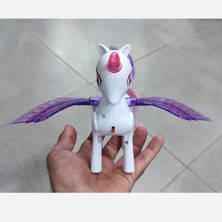 اسب بال دار موزیکال ( خرید عمده و تکی اسباب بازی گناوه مارکت )