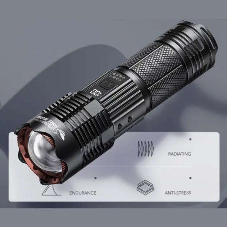 چراغ قوه شارژی قابل زوم ضدآب اسمایلین شارک SD-7101
