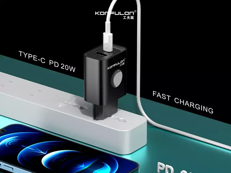 شارژر دیواری سریع کانفلون Konfulon C70Q Type-C PD 22.5W Travel Quick Charger