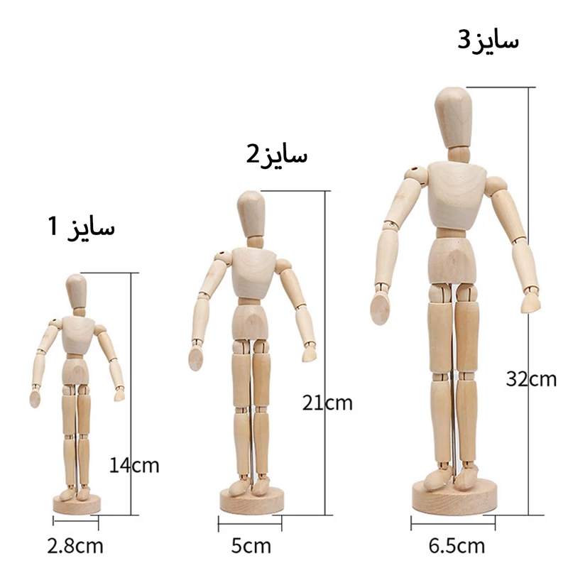 دکوری فانتزی چوبی رومیزی طرح آدمک G-MM5.5/8/12