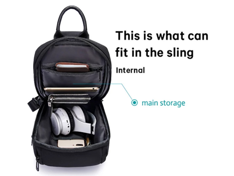 کوله تک بند بنج Bange BG-7565 Men Cloth Crossbody Chest Bag