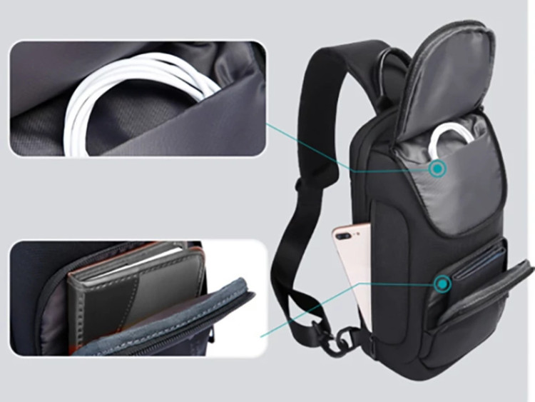 کوله تک بند بنج Bange BG-7565 Men Cloth Crossbody Chest Bag