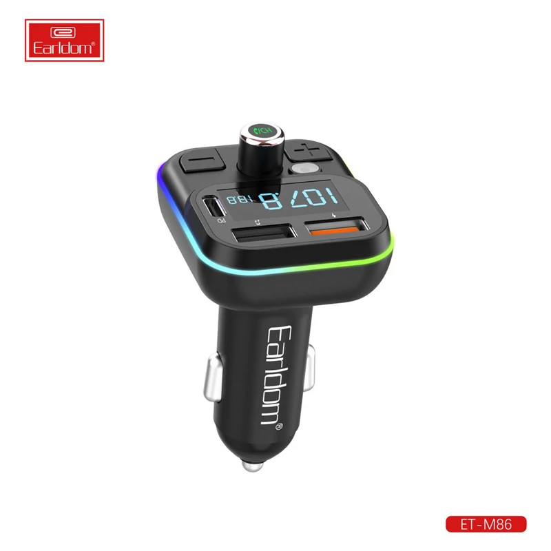 شارژر فندکی فست شارژ ماشین 20 وات و اف ام پلیر ارلدام M86