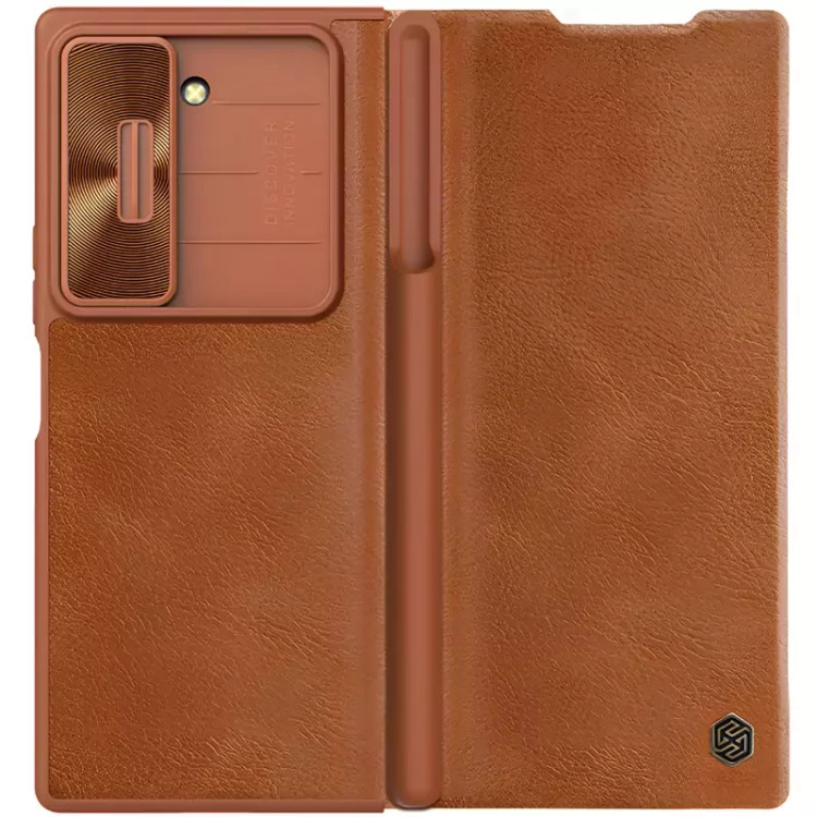 قاب محافظ گوشی سامسونگ گلکسی زد فولد 6 نیلکین Qin Pro Leather