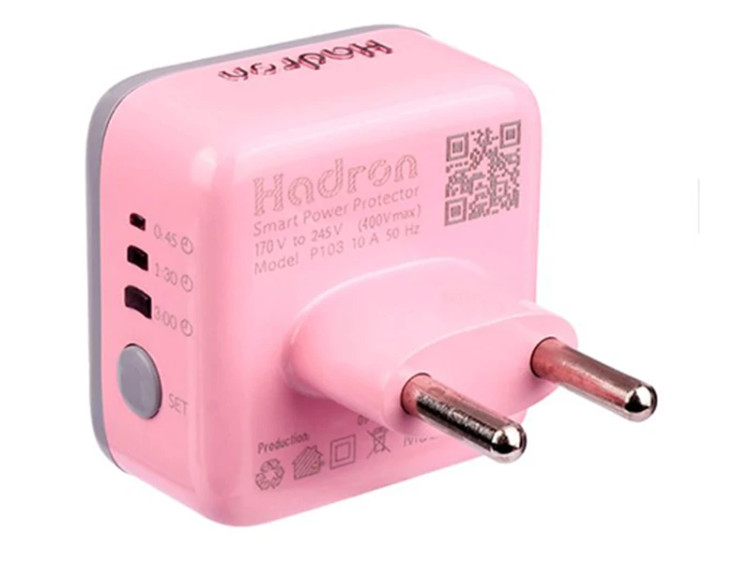 محافظ برق و تبدیل هوشمند تایمردار هادرون Hadron Electric protector and smart switch with timer P103