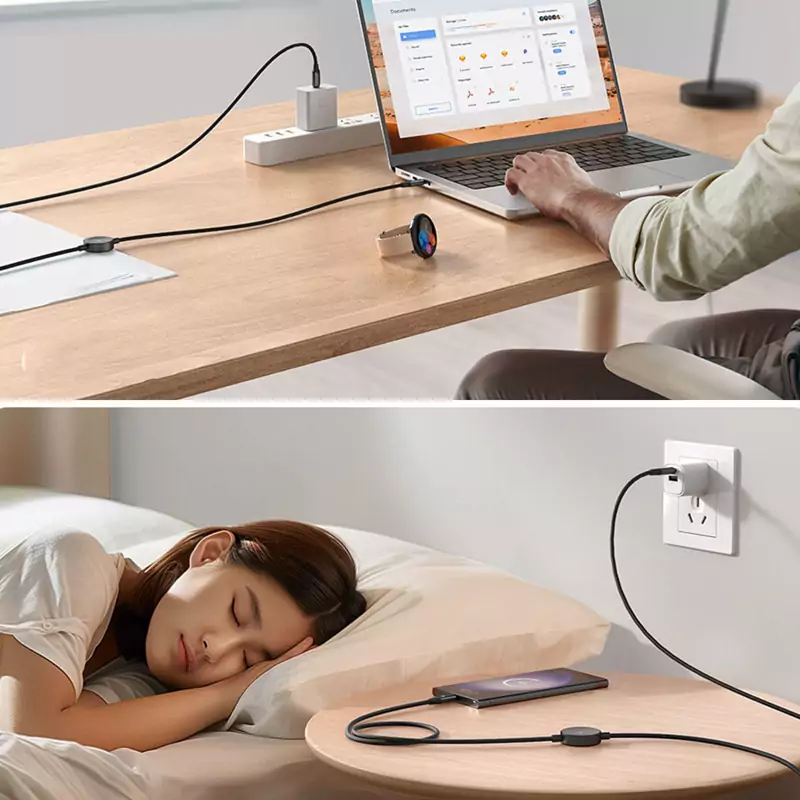 کابل تایپ سی به تایپ سی و شارژر وایرلس گلکسی واچ توان 60 وات 1.5 متری مک دودو CA-417