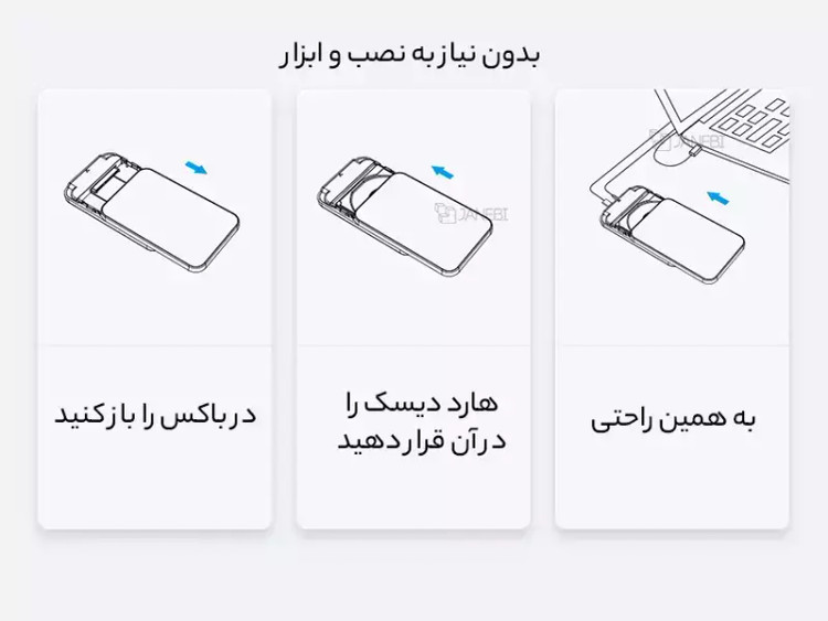 باکس هارد 2.5 اینچی اوریکو با رابط خارجی تایپ سی ORICO 2.5 inch 25PW1-C3 USB3.1 Gen1 Type-C Hard Drive Enclosure