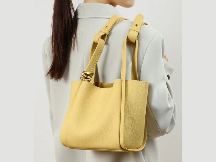 کیف دوشی زنانه چرم با ظرفیت بزرگ women's bag bucket bag autumn and winter single shoulder 4167
